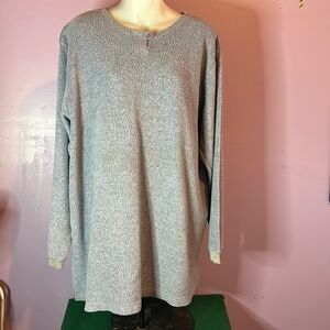 Cherokee Women's Pale Purple Long Sleeve Pullover Top Size Large Casual Comfort